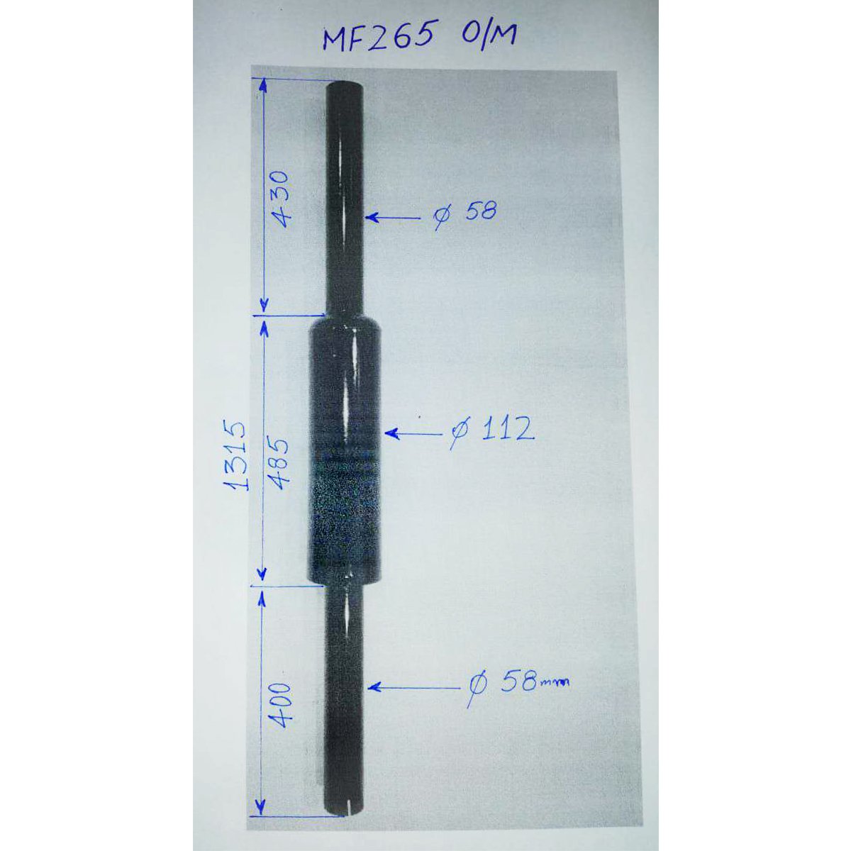 Toba esapament pentru Massey Ferguson 265 O/M